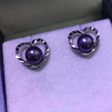 wholesale 10 pairs women's jewelry sterling silver freshwater pearl studs earrings