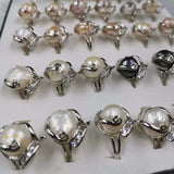 wholesale 36pcs Baroque freshwater pearl rings 12mm pearls