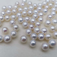 AAA 6.5-7mm round loose real pearl round shape Freshwater pearls lots