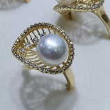 14k gold filled rings finest fresh water pearl different style option ZJ9000511