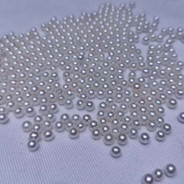 Newly Lots half drilled loose pearl 3mm 4mm 5mm round freshwater pearls