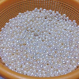 100 PCS wholesale loose pearls near drop rice freshwater pearl half drilled beads