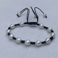 Wholesale 50 pcs Mix Colours Cord & White Freshwater Pearl Handcraft Bracelets