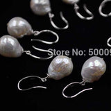 Natural 10-11mm Furrow Kasumi pearl earring wholesale