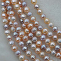 AAA high quality lots 3strands 6mm natural pearl wholesale strings