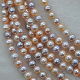 AAA high quality lots 3strands 6mm natural pearl wholesale strings