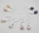 wholesale 20 pairs 6.5-7mm drop real pearl dangle earring s925 Hook