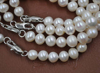 10 sets 100% real freshwater pearl sets bracelet and studs earring s925  6.5-7.5mm pearls