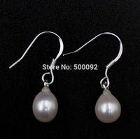 wholesale 20 pairs 6.5-7mm drop real pearl dangle earring s925 Hook