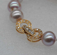 AAA Gorgeous 8.5-9mm round natural lavender pearl bracelet 18CM