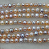 AAA high quality lots 3strands 6mm natural pearl wholesale strings