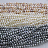 ELEISPL wholesale 15 strands 8-9mm white gray mixed nugget freshwater pearl strings