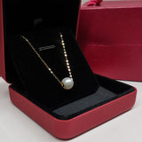 2020 Top 8mm round sea water Akoya pearl necklace pendant G18K Chain wedding women;s jewelry