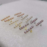 10 Pairs Wholesale Retail Long Style Studs Pearl Earrings S925 Rare Jewelry