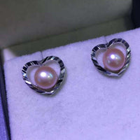 wholesale 10 pairs women's jewelry sterling silver freshwater pearl studs earrings