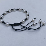 Wholesale 50 pcs Mix Colours Cord & White Freshwater Pearl Handcraft Bracelets