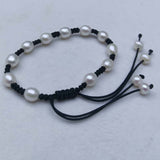 Wholesale 50 pcs Mix Colours Cord & White Freshwater Pearl Handcraft Bracelets