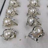 wholesale 36pcs Baroque freshwater pearl rings 12mm pearls